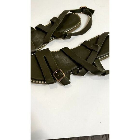 Rouge Helium Women's Cute Strappy Open Toes Ankle Strap Summer Flat Sandals - Picture 6 of 6